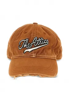 Шляпа с вышитым логотипом и бахромой The Attico, коричневый