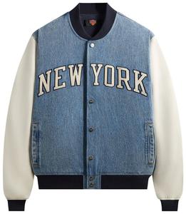 Куртка Kith For The New York Knicks Denim Marvin Bomber, синий
