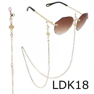 Цепочка для очков тонкий золотой цветок с цирконами 73см LDK18 Inna marka