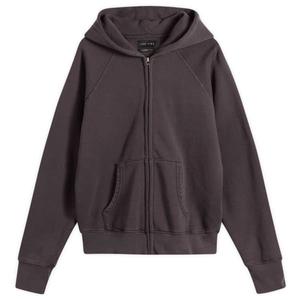 Толстовка с капюшоном из плотной ткани с застежкой-молнией реглан Les Tien, черный