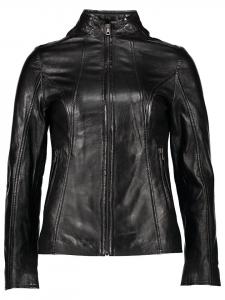 Bugatti Черная кожаная куртка