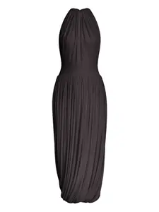 Платье миди с драпировкой Alaïa, коричневый