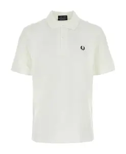Белая рубашка-поло пике Fred Perry, белый