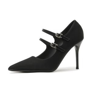 Туфли на тонком каблуке, высокие, 9 см, женские Dunnu, Black