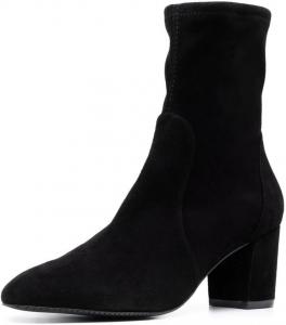 Женские ботильоны Zszszsu с круглым носком и каблуком, классический массивный блок-кубок, короткие ботинки на молнии, удобные зимние туфли, размеры 4-16 США, Black