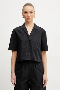 Хлопковая рубашка Max&Co., черный