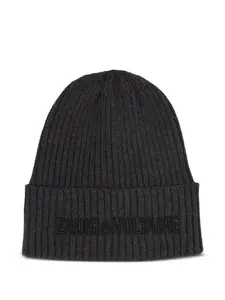 Шапка бини в рубчик Zadig & Voltaire Kids, серый