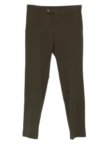 Брюки прямого кроя с застежкой на пуговицы BOSS, зеленый