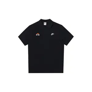 Рубашка поло унисекс черная Nike, черный