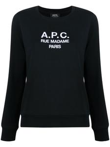 A.P.C. толстовка Tina с вышитым логотипом, черный