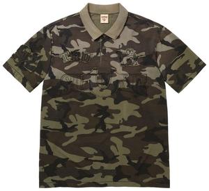 Поло Supreme x True Religion с аппликацией, коричневый