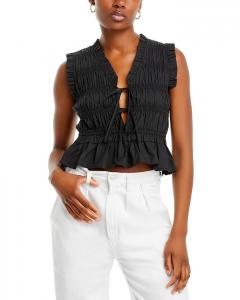 Топ Rails Martine со сборками, черный