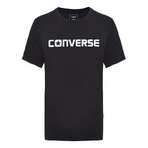 Футболка men's pure cotton alphabet short sleeve black Converse, черный