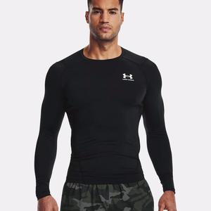 Черная рубашка Heatgear с длинным рукавом для мужчин Under Armour