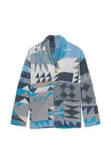 Вязаный кардиган Hoppy с бахромой Fortela, синий