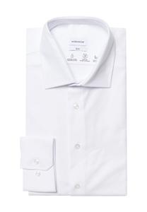 Деловая рубашка, приталенный крой, длинный рукав, воротник Кент, мужская Seidensticker, белый