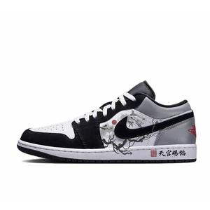 Jordan Air 1 нескользящие устойчивые к истиранию низкие кеды Unisex Black