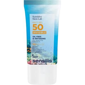Матовый гель невидимый безмасляный безводный SPF50+ 200 мл Sensilis