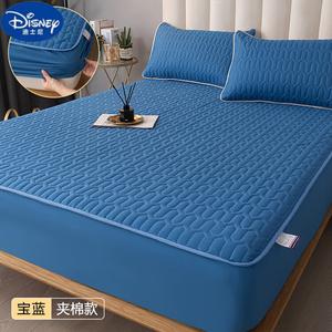 Disney Простыня на резинке 200х220 см, стеганая с цветочным принтом, цвет Sapphire Blue, для матраса 5-28 см