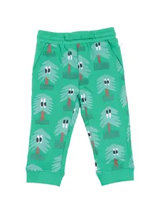 Трикотажные брюки с принтом Stella Mccartney Kids, зеленый