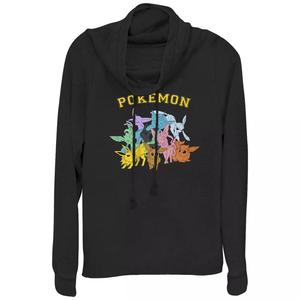 Юниорская махровая толстовка с напуском и рисунком Pokémon Gotta Catch 'Em All Eeveelutions Licensed Character, черный
