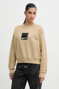 Хлопковая толстовка Karl Lagerfeld Jeans, бежевый