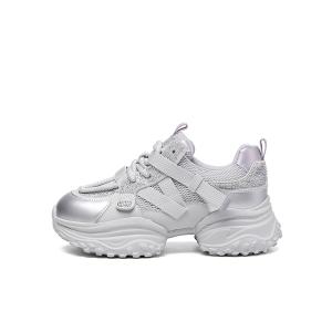 Ritai Дышащие утепленные низкие массивные кроссовки для женщин серебристо-серые, цвет Silver Gray
