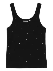Топ со стразами SANDRO, черный