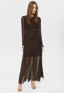Платье Nümph Maxi dress, Black Coffee/Dark Brown