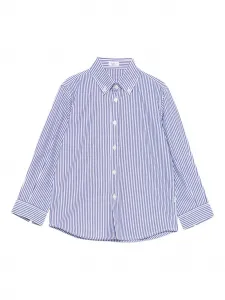 Рубашка в полоску на пуговицах Il Gufo, синий