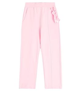 Спортивные брюки из смесового хлопка Monnalisa, розовый