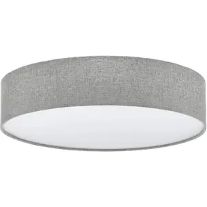 Потолочный светильник PASTERI E27, потолочный светильник из текстиля и пластика, лампа для коридора, E27, Ø 57 см Eglo, серый