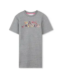 Детское платье серого цвета из хлопка Marc Jacobs
