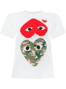 Comme Des Garçons Play футболка с сердцами, белый