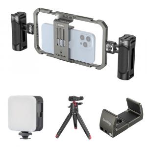 SmallRig All-in-One Video Cage with Mini Tripod, LED Light, and