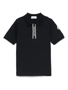 Рубашка поло с логотипом Moncler Enfant, синий