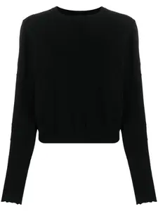 Кашемировый джемпер с круглым вырезом PINKO, черный