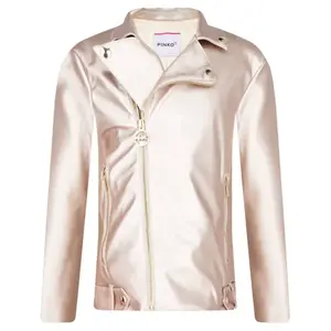 Кожаная куртка стандартного кроя Pinko Up, золотой