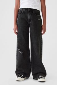 Джинсы с высокой талией и широкими штанинами Gap, черный