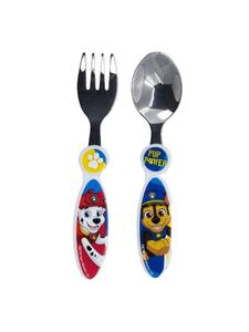 Детский набор столовых приборов Щенячий патруль, 2 предмета - ложка и вилка, белый цвет Paw Patrol