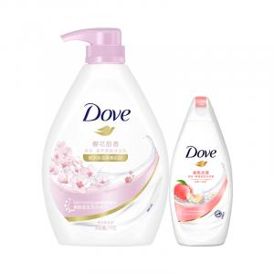 Гель для душа Cherry Blossom Sweet Scent с увлажняющей и смягчающей текстурой очищение, увлажнение, питание 1000г+300г Dove