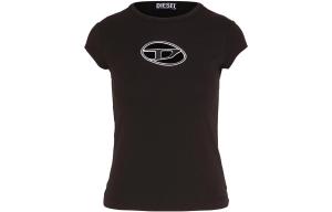 DIESEL Женская футболка, Черный логотип