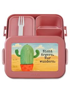 Mr. & Mrs. Panda Дизайн бенто-бокса «Cactus Rage» с надписью, выполненной в пастельно-красных тонах