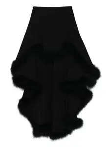 Юбка с отделкой асимметричного кроя Mugler, черный