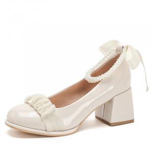 Туфли Мэри Джейн женские цвета экрю Dawei's house, Ecru