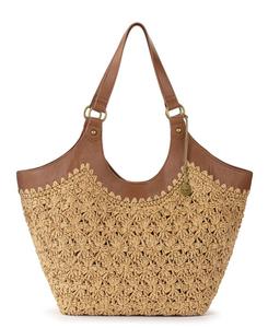 Маленькая соломенная сумка-шоппер Roma The Sak, Natural Primrose Straw