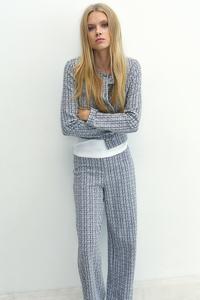 Брюки из джерси со структурой H&M, голубой