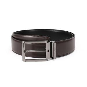 Ferragamo Мужской кожаный ремень из коровьей кожи шириной 3.5 см, Brown/Black