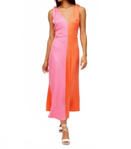 Платье Verity в розово-оранжевом цвете Fifteen Twenty