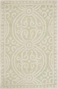 Ковер SAFAVIEH, 77 x 122 см, Cambridge Collection, Light Green & Ivory, ручной работы из марокканской шерсти, идеален для помещений с высокой проходимостью: прихожая, гостиная, спальня (CAM123B)